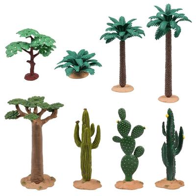 Green Plant Model Realistic Artificial Plant Cactus Plastic DIY Crafts Artificial Tree Model Cute Simulated Cactus Dollhouse