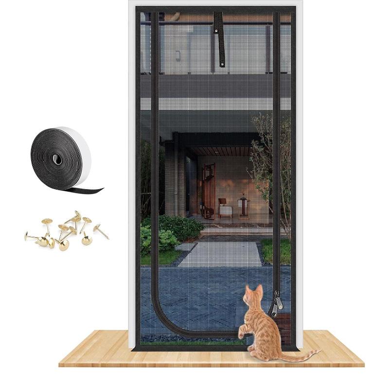 

1 шт. Кошка Домашние животные Кухня Сетка для экрана Дверь Двусторонняя Спальня Утолщенный ПП/ПЭ U-образная 90x200 см