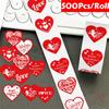 500Pcs/Roll Happy Valentine's Day. Red Hearts Kids Rewards Stickers - DIY Scrapbooks Album Decor Sealing Label Decals