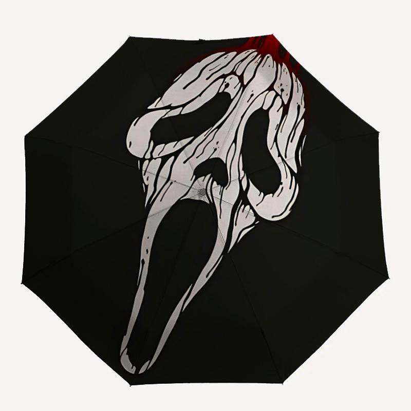 

1pc Scream Mask Automatic Open/Close Umbrella Folding Umbrella, Portable Compact Travel Umbrella, Birthday/Christmas Gift for Men & Women L1110y41