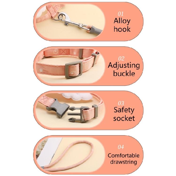 Cats Harness No-Pull Leashes Escape Proof 4 Feet Durable Leash for Small Dogs