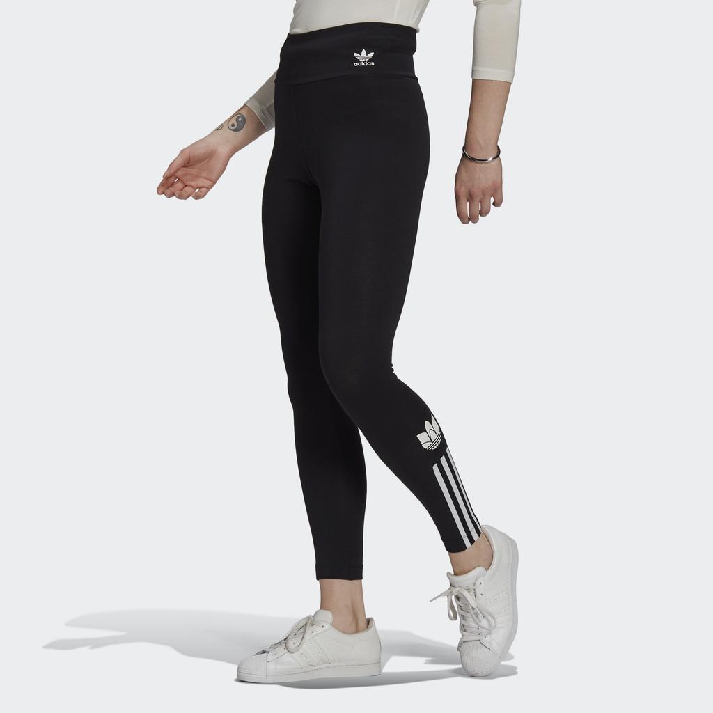 Adidas Originals Trefoil Hw Tights Casual Leggings Fitness Sports Pants Women Leggings Black GT8461