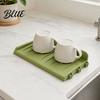 Suction Cup Kitchen Mat Silicone Sink Faucet Mat Foldable Splash Guard with Cup