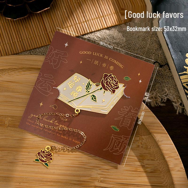 Klassisches chinesisches Metall-Lesezeichen - Belohnung für Grundschüler & Geschenk für Lehrer, Inspiriert von nationalem Stil und Design des Palastmuseums