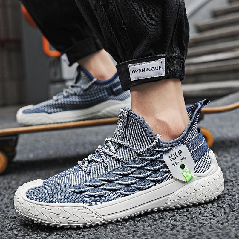 Summer Men Mesh Walking Shoes Lace-up Casual Outdoor Sports Running Shoes  New Sneakers Men Flat Tennis Shoes