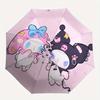 1pc My Melody and Kurome Cinnamoroll Automatic Opening and Closing Umbrella, Lightweight 3-Fold, With Cute Cartoon Characters, Suitable for Home, Outd