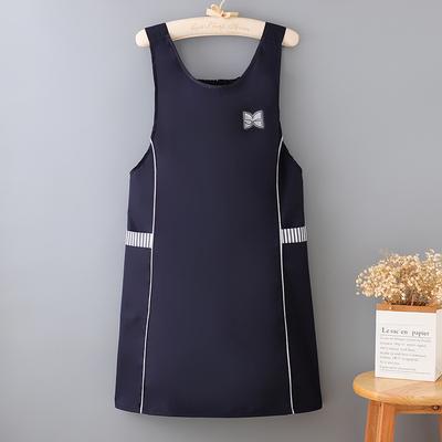 Waterproof Kitchen Apron with Adjustable Waist Tying Oil Resistant Sleeveless Workwear Featuring Spacious Side Pockets