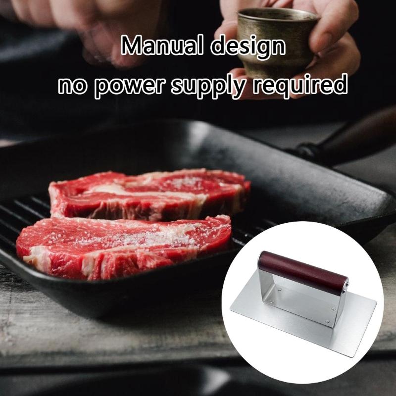 Nonrust Steel Hamburger Patty Press For Handmade Burgers Even Thickness Manual Kitchen Tool Kitchen Meat Smasher