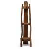 Natural Teak Corner Shelf 90cm, 3 Shelves