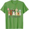 Let’s Pawty Cute Dogs Party Celebration T-Shirt