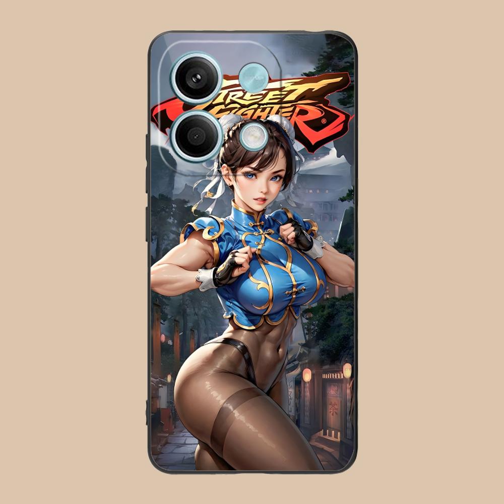 

Street Fighter Chunli Phone Case for Xiaomi 15 14 13 12 Mi 11 T Ultra Lite Pro S X 5G Colorful Printing Cover Cellphones Cover Xiaomi 11T Pro
