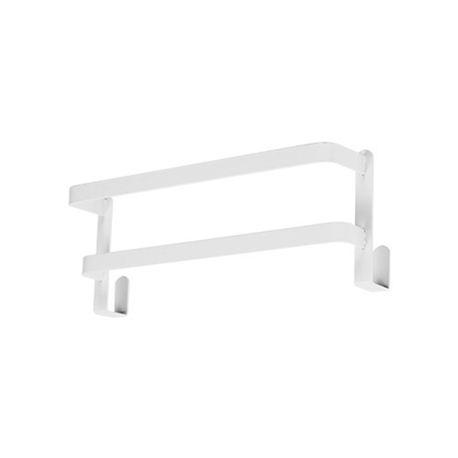 

No Drill Towel Hanger Over Cabinet Door Rack for Kitchen Bathroom Storage Organizer with Hooks for Hanging Towels Sponges Cloths белый