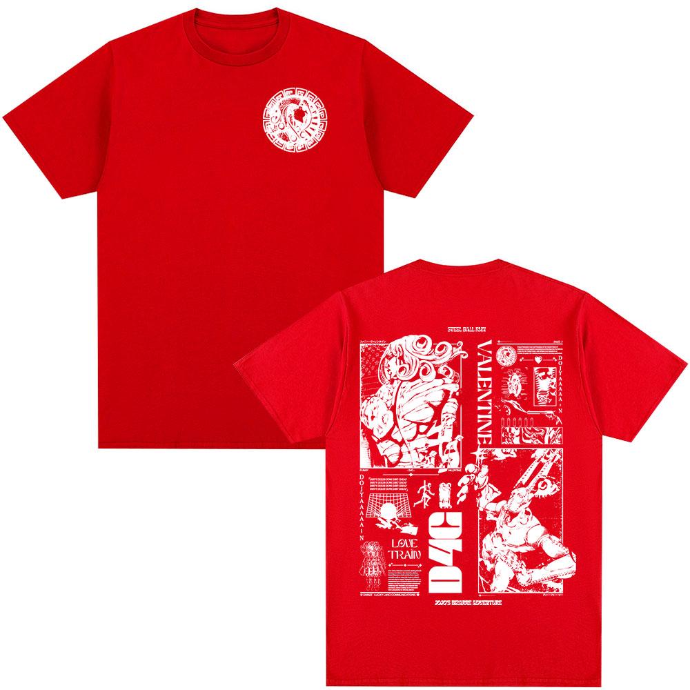 Anime Jojo Bizarre Adventure STEEL BALL RUN TShirts 2026 Summer New Hot Unisexs Womens Fashion Cotton Oversized Y2K Tshirt