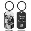 Amaxer Custom Keychain Double Sided Personalized Picture Text Keychains Engraving Photo Key chains Gifts for Women Boyfriend