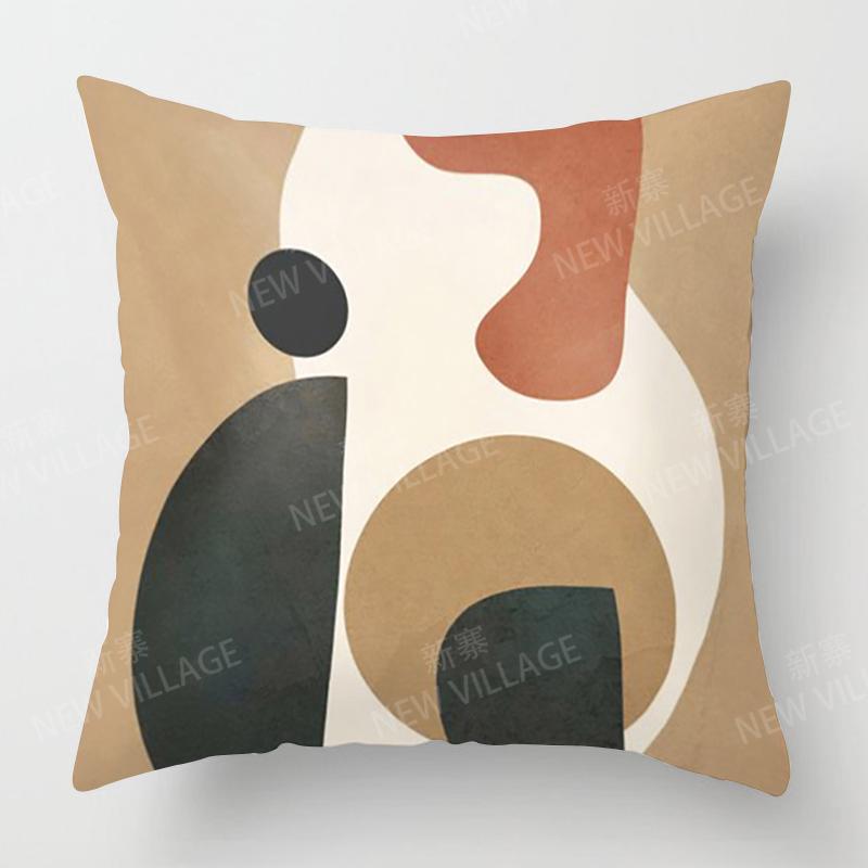Nordic Modern Luxury Home Decor Autumn Pillowcase Sofa Cushion Cover 45X45Cm 45*45 50X50 60X60Cm 40X40 35X35 Abstract Geometric
