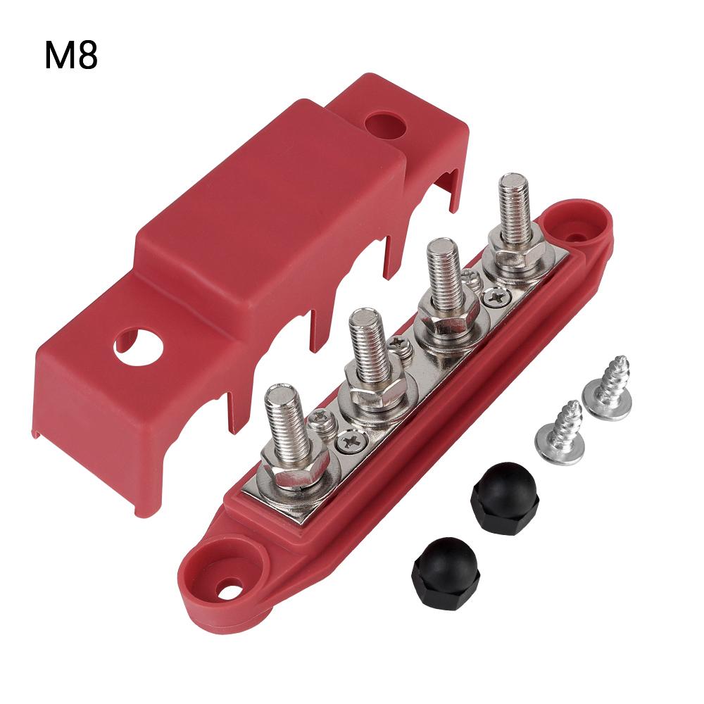 

Для лодки, грузовика, автофургона, каравана, автомобиля, устройство цепи, 4-ходовая шина M8 M10, шпильки 5/16 3/8 , 48 В, 250 А, постоянный ток, электрораспределительный блок питания Red M8