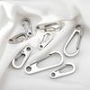304 Stainless Steel Small Mini Carabiner Clip Spring Snap Hook Keychains for DIY Key Rings Camping Backpack Jewelry Accessories