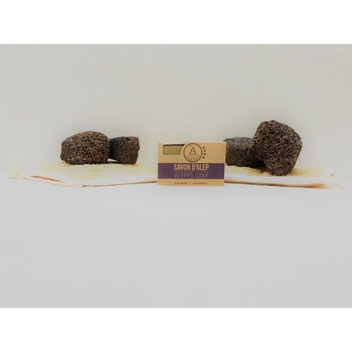 Savon d'Alep - ALEPEO - Lavande - 100% Végétalien - Huile d'Olive - Huile de Laurier