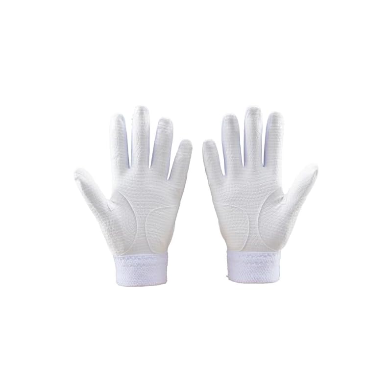 ZETT Impact Batting Gloves, Pair, High School Level, White (1100), Size L, BG19202HS