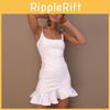 Elegant Women Fashion Mini Pleated Sling Dress Skirt Sleeveless Cocktail Dress