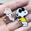 2/4/6Pcs Cute Snoopy Cartoon Enamel Pins Set Lapel Brooch Badge for Backpack Clothes Fashion Accessory Holiday Gift