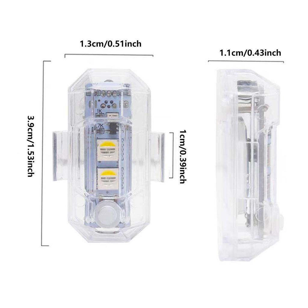 Wireless Flashing Lights, Motorcycle RGB Light, LED Anti-Collision Lights with Remote for Car and