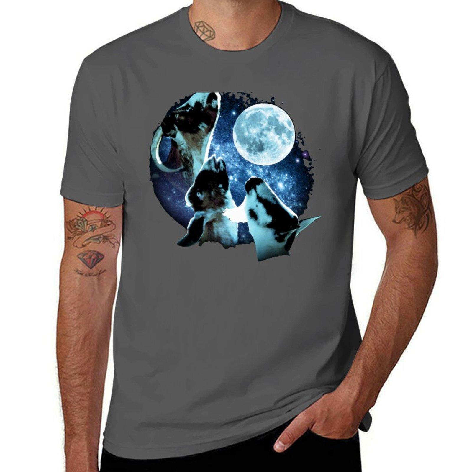 

Three Goat Moon TShirt Basic Comfort Fit TShirt for Men 4XL