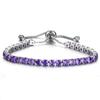 4mm Copper Inlaid Zircon Adjustable Crystal Tennis Bracelet for Women