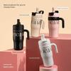 2024 New Large-Capacity Thermos Cup for Girls, High-Looking Coffee Cup, Portable Cup with Handle, Car Cup