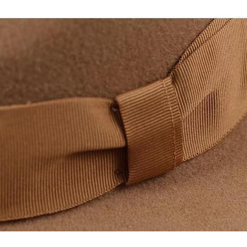 Black Fedora Hat Unisex Wide Brim Jazz Top Hat Autumn Winter Classic Elegant Panama Hat Gentleman Hat Wholesale Chapeau