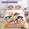 3pcs Duvet Cover Set (1*Duvet Cover + 2*Pillowcase, Without Core), Sailor Moon Print Soft All‑Season Bedding Set, Home Bedroom Decor Gift