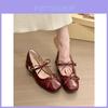 Classic Mary Jane Shoes For Women With Round Toe And Chunky Heel For Daily Wear