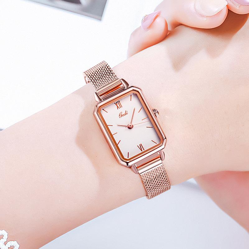 Fashion Trend Mori Small Fresh Casual Retro Square Ladies Quartz Watch