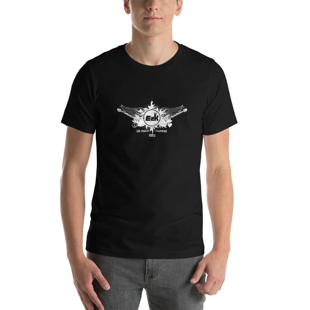E2K Wings and guitars Unisex T-Shirt rock n roll guitar freedom peace love LA CA S