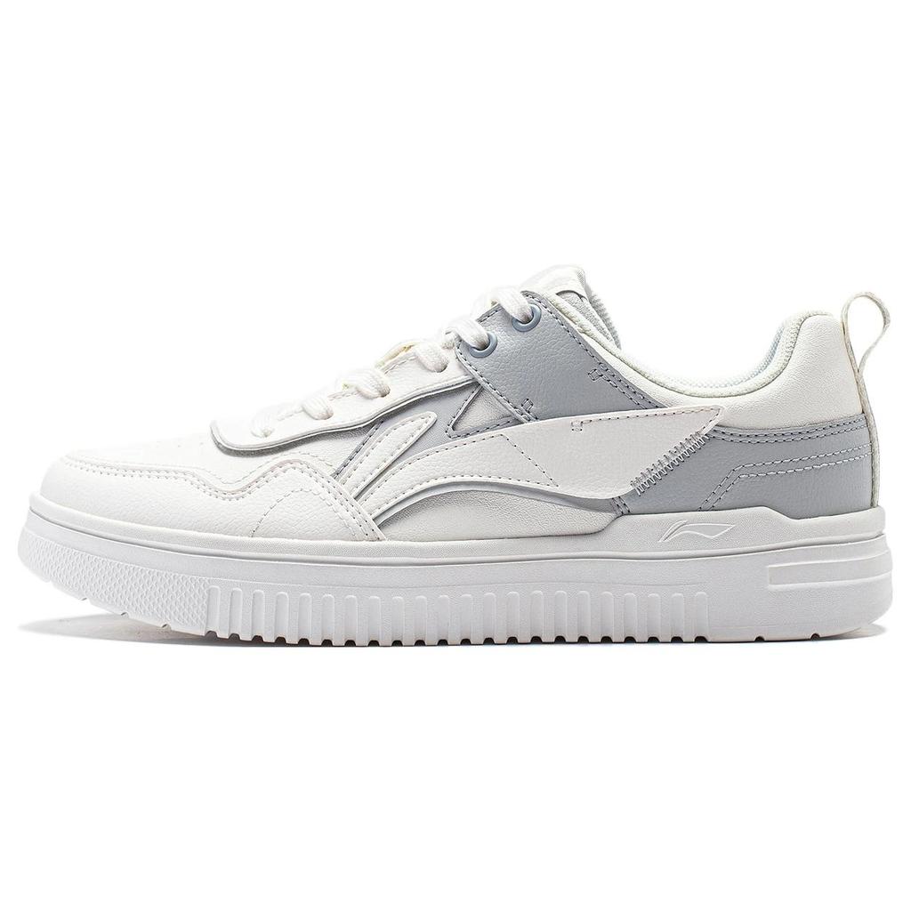New LiNing Abrasion Resistant Low Top Casual Shoes Women's White Gray AGCT298-1