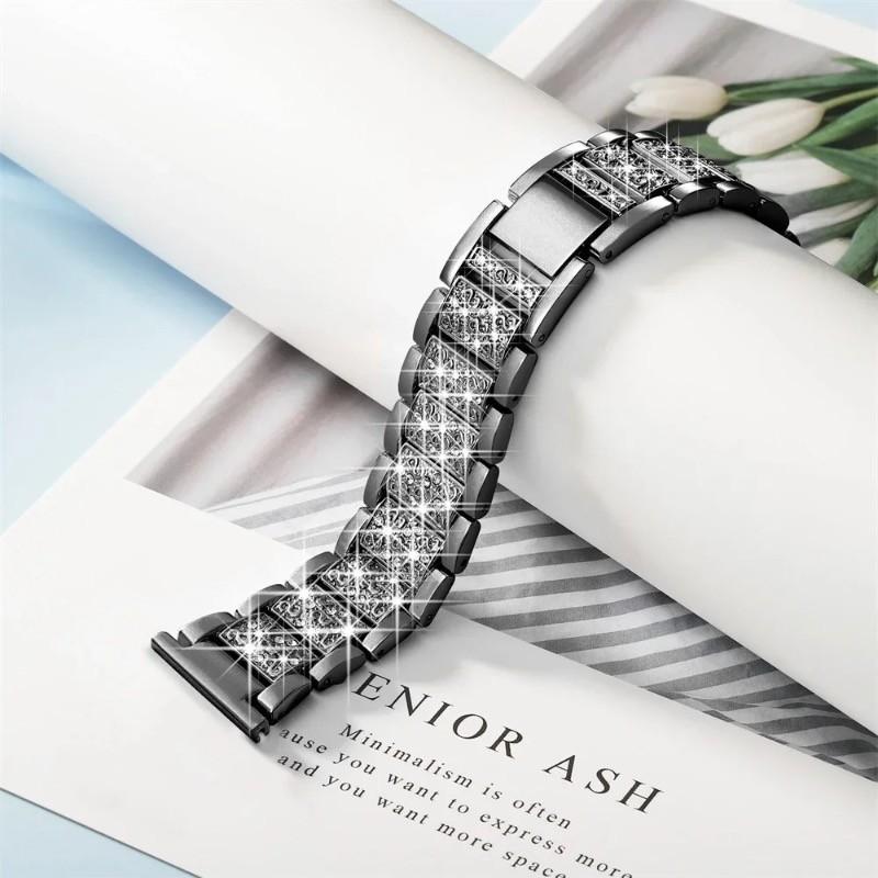 Diamond Strap for Samsung Galaxy Watch 7/FE/6/4/Classic/5/pro 45mm 40mm 44mm Metal 20mm 22mm
