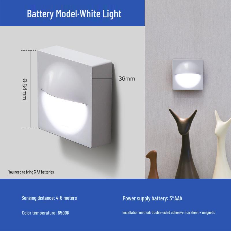 

Rechargeable Wireless Motion-Sensing Wall and Floor Light for Home and Corridor 1W LED