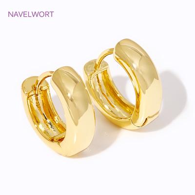 2 Sizes Round Earrings 18K Gold Plated Circle Hoop Earrings,For Women Jewellery Simple Hoop Circle Earring Ladies Party Gift