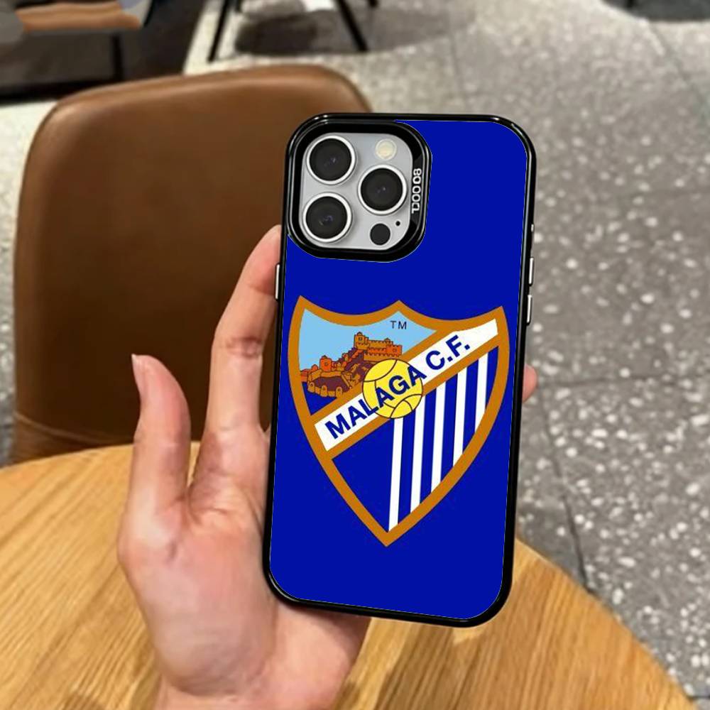 Cool M-Malaga C-CF Phone Case For iPhone17,16,15,14,13,12,11 Plus,Pro Max Colored Silver Plated Inside Cover