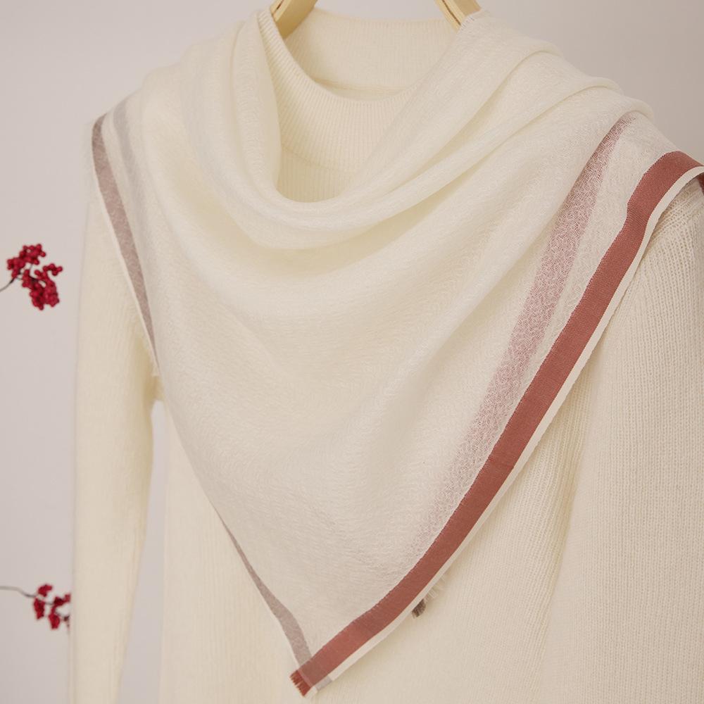 Women's Water-Soluble Cashmere Plaid Shawl: Sun-Blocking Summer Square Scarf & Air-Conditioned Room Wrap