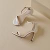 Women's High-heeled Sandals Summer New Simple and Versatile Thin-heeled Large-size Open-toed Sandals