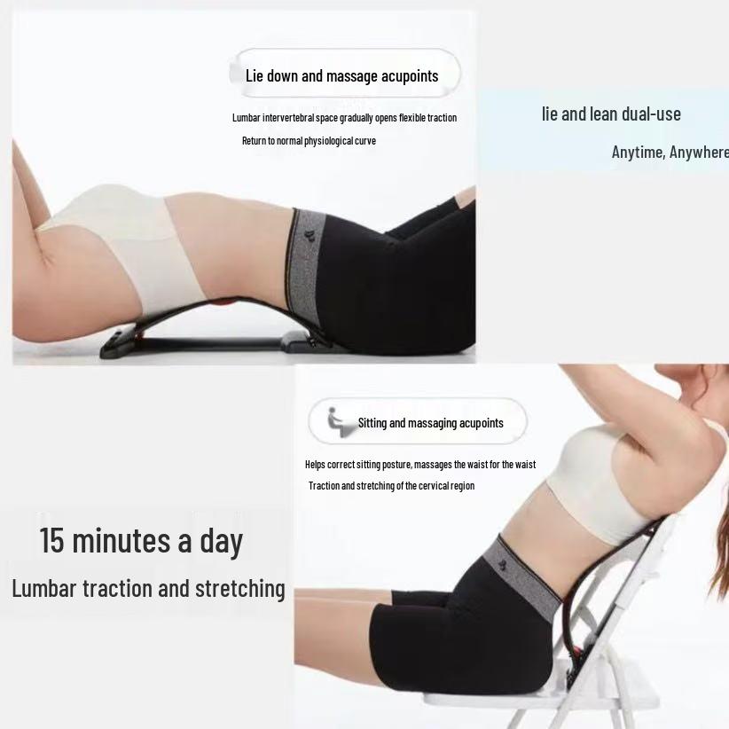 Lendenwirbel-Beruhiger: Rückenschmerzlinderung Traktionskissen mit Massage & Dehnung