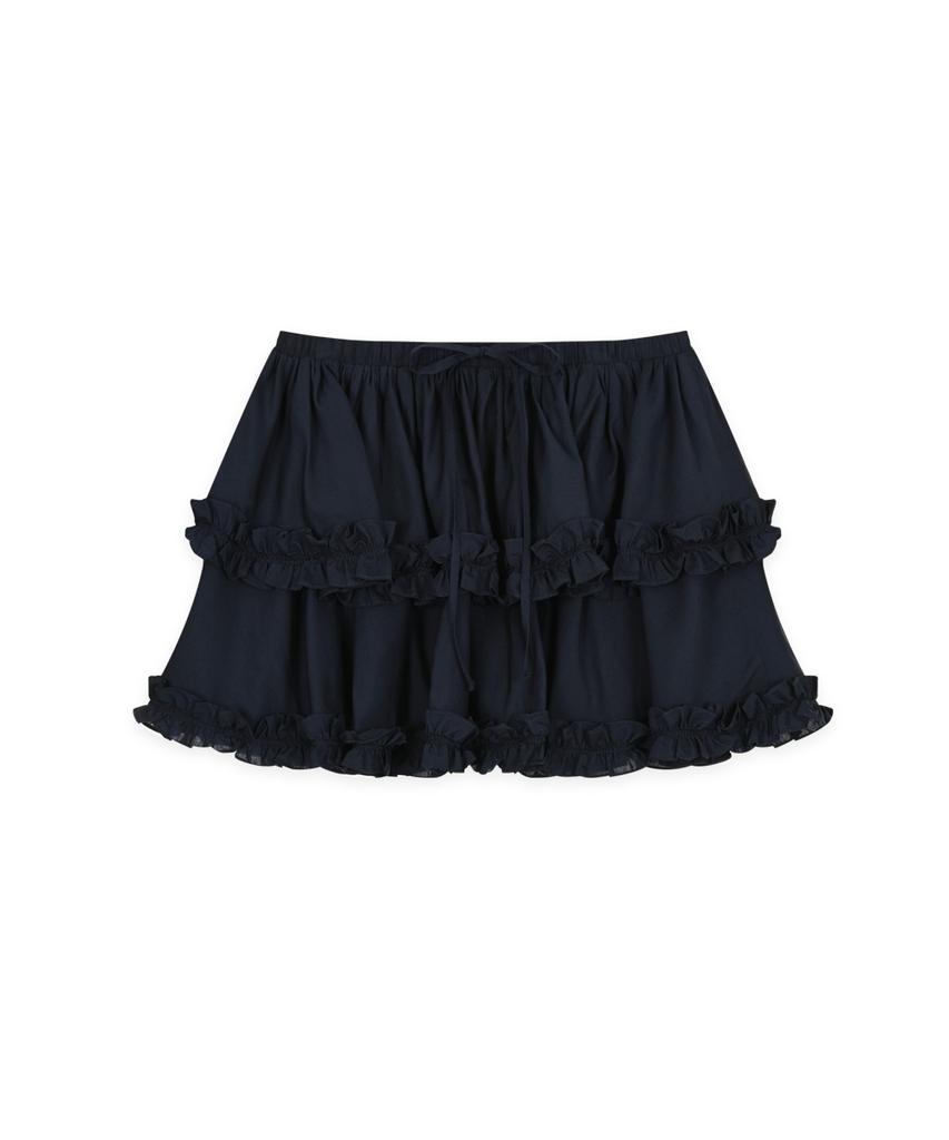 Sinun Double Frill Skirt (Navy)