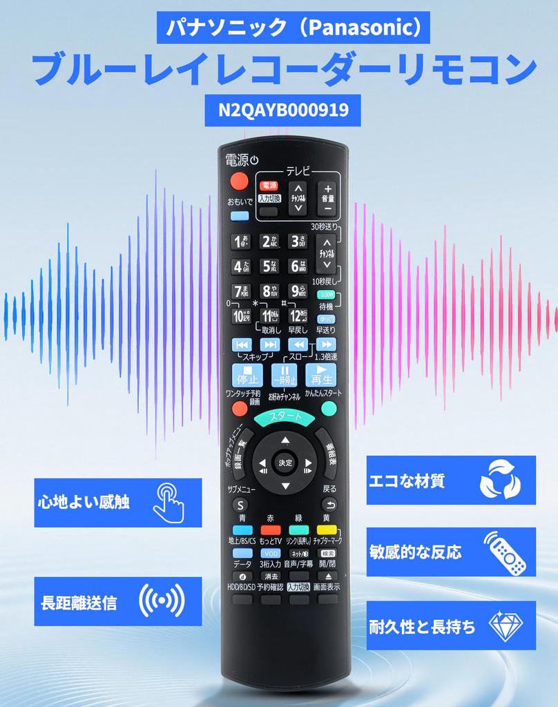 Kompatible Panasonic Recorder Fernbedienung N2QAYB000919 Fernbedienung DVD Fernbedienung Panasonic DIGA Video Fernbedienung Blu-ray (BD/IR6 Steuerung, Blu-ray
