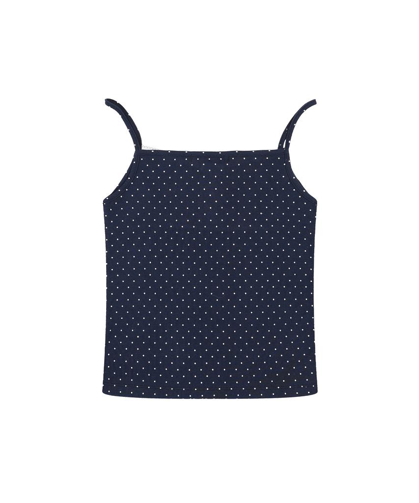 DELICCENT Dot Lace Sleeveless [Navy]