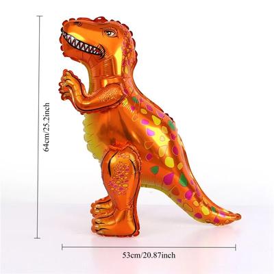 1pc 3D Standing Dinosaur Balloon Cartoon T Rex Dino Foil Balloon for Party Decoration Kids Birthday Party Supplies