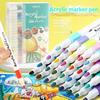 24 Colors Acrylic Paint Markers Waterproof Vibrant Colors For Art Creation Diy Crafts Drawing School Projects