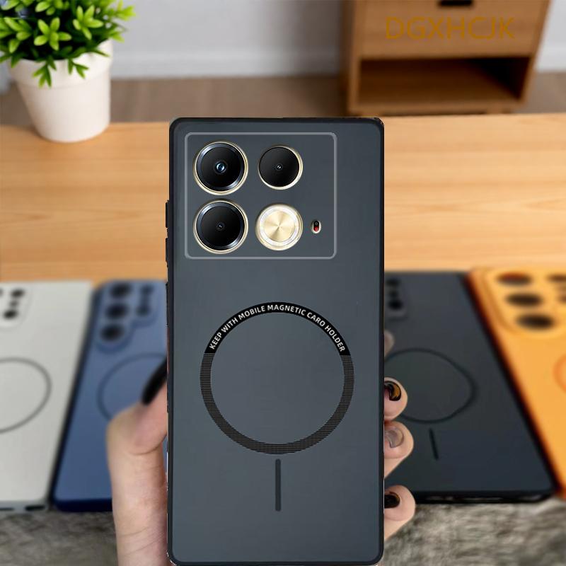 For Infinix Note 40 Case Infinix Note 40 Pro Phone Case Infinix Note 40 Pro + Plus Cover Color Magnetic Hard Silicone Back Cover