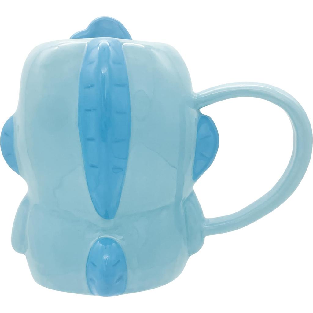 Sanrio 3D 12 x 8 x SAN4830 "Hangyodon" Mug, Die-Cut, 200ml, Blue, Approx. 11cm,