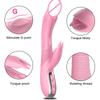 Rechargeable Tongue-Licking Vibrator - 12 Modes, Heating & Thrusting, Silicone G-Spot Stimulator for Orgasm & Pleasure